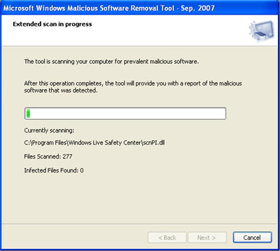 MSRT Scan in Progress
