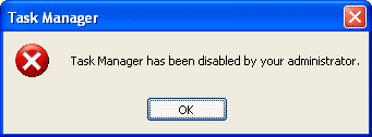 حل مشكلة Task Manager has been disabled by your administrator